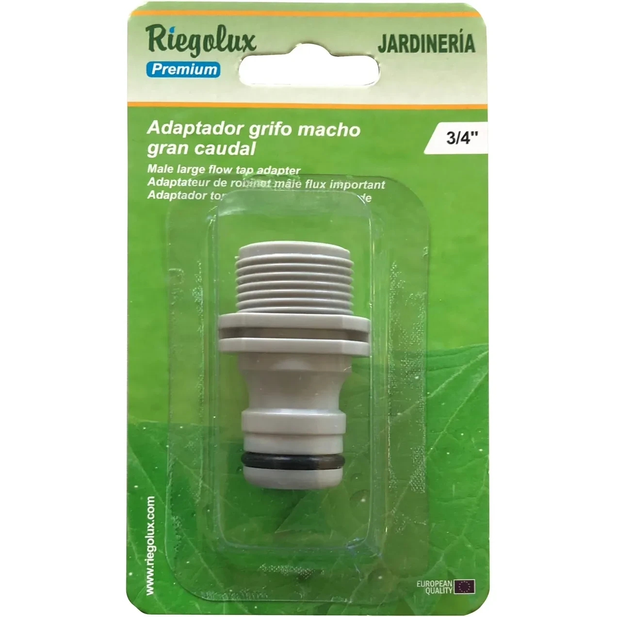 Imagen de RGX ADAPTADOR GRIFO MACHO GRAN CAUDAL 3/4" BL RGX ADAPTADOR GRIFO MACHO GRAN CAUDAL 3/4" BL