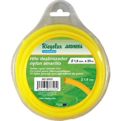 Imagen de RGX HILO DESBROZADORA NYLON RED.1,6MMX25M AMARIL. RGX HILO DESBROZADORA NYLON RED.1,6MMX25M AMARIL.