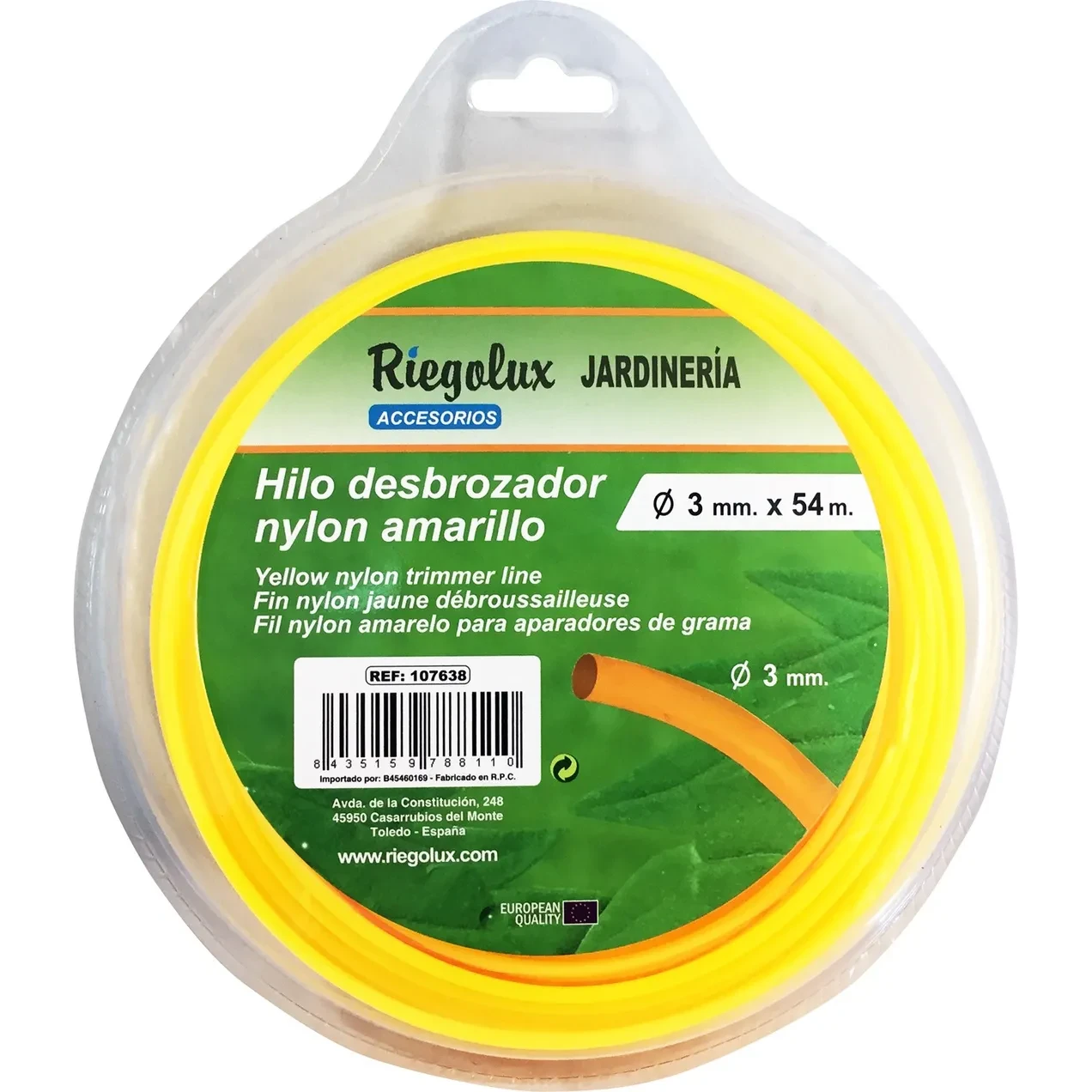 Imagen de RGX HILO DESBROZADORA NYLON RED.3,0MMX 54M AMAR.B RGX HILO DESBROZADORA NYLON RED.3,0MMX 54M AMAR.B