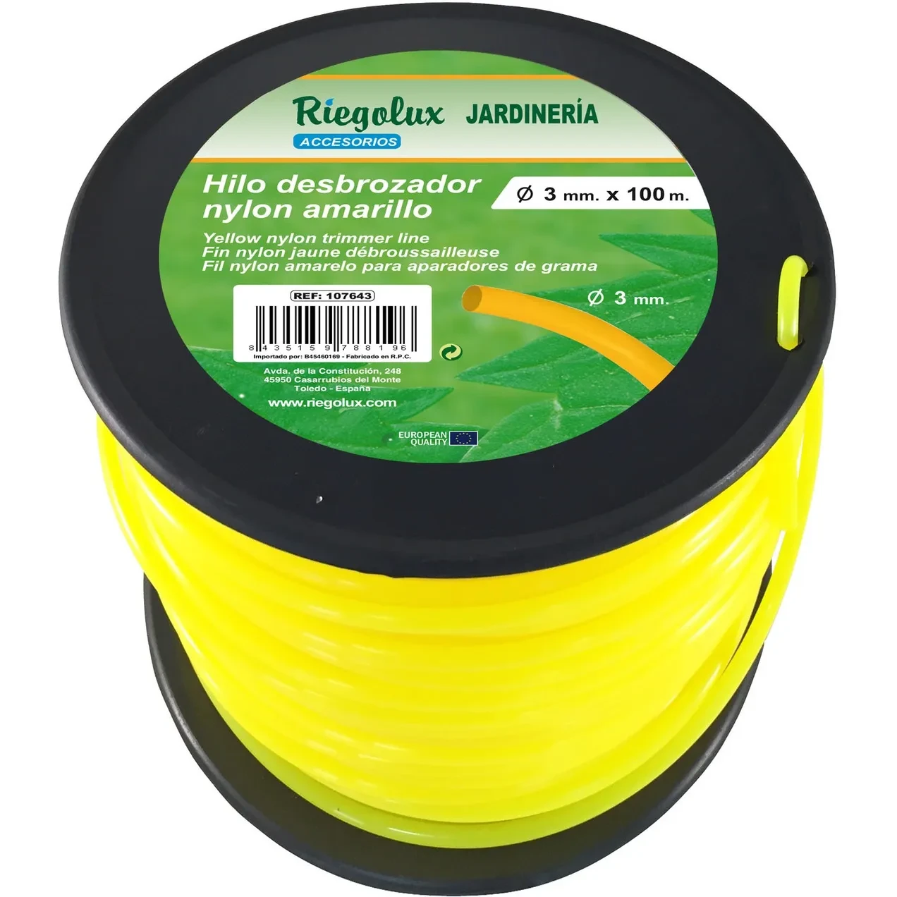 Imagen de RGX HILO DESBROZADORA NYLON RED.3,0MMX100M AMARILL RGX HILO DESBROZADORA NYLON RED.3,0MMX100M AMARILL