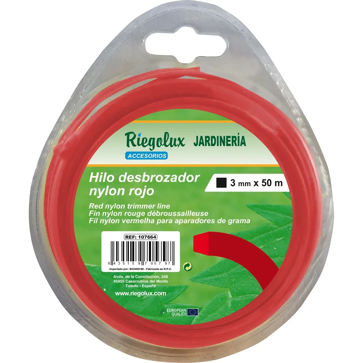 Imagen de RGX HILO DESBROZADORA NYLON CUADRADO 3MMX 50M RGX HILO DESBROZADORA NYLON CUADRADO 3MMX 50M