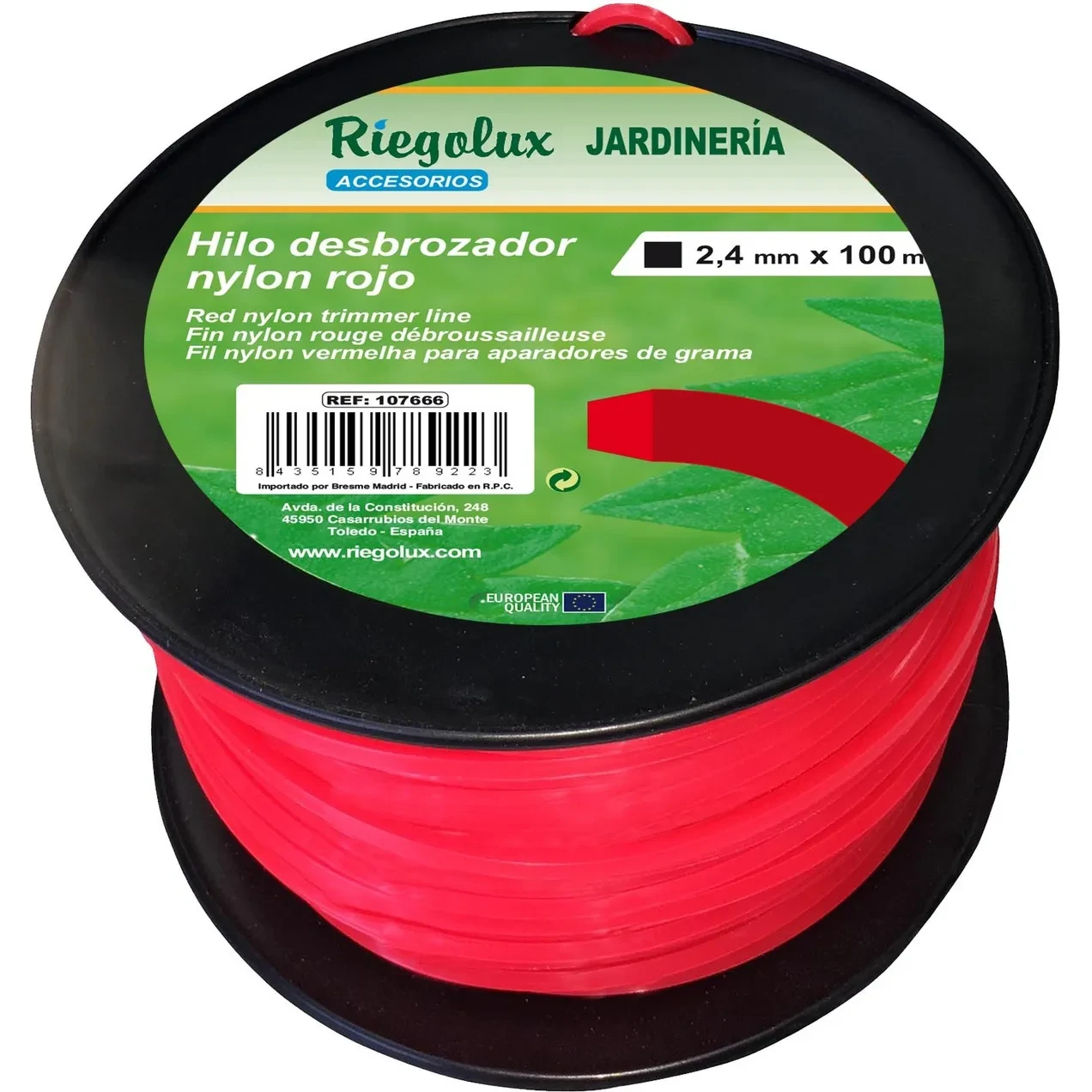 Imagen de RGX HILO DESBROZADORA NYLON CUADRADO 2,4MMX100M RGX HILO DESBROZADORA NYLON CUADRADO 2,4MMX100M