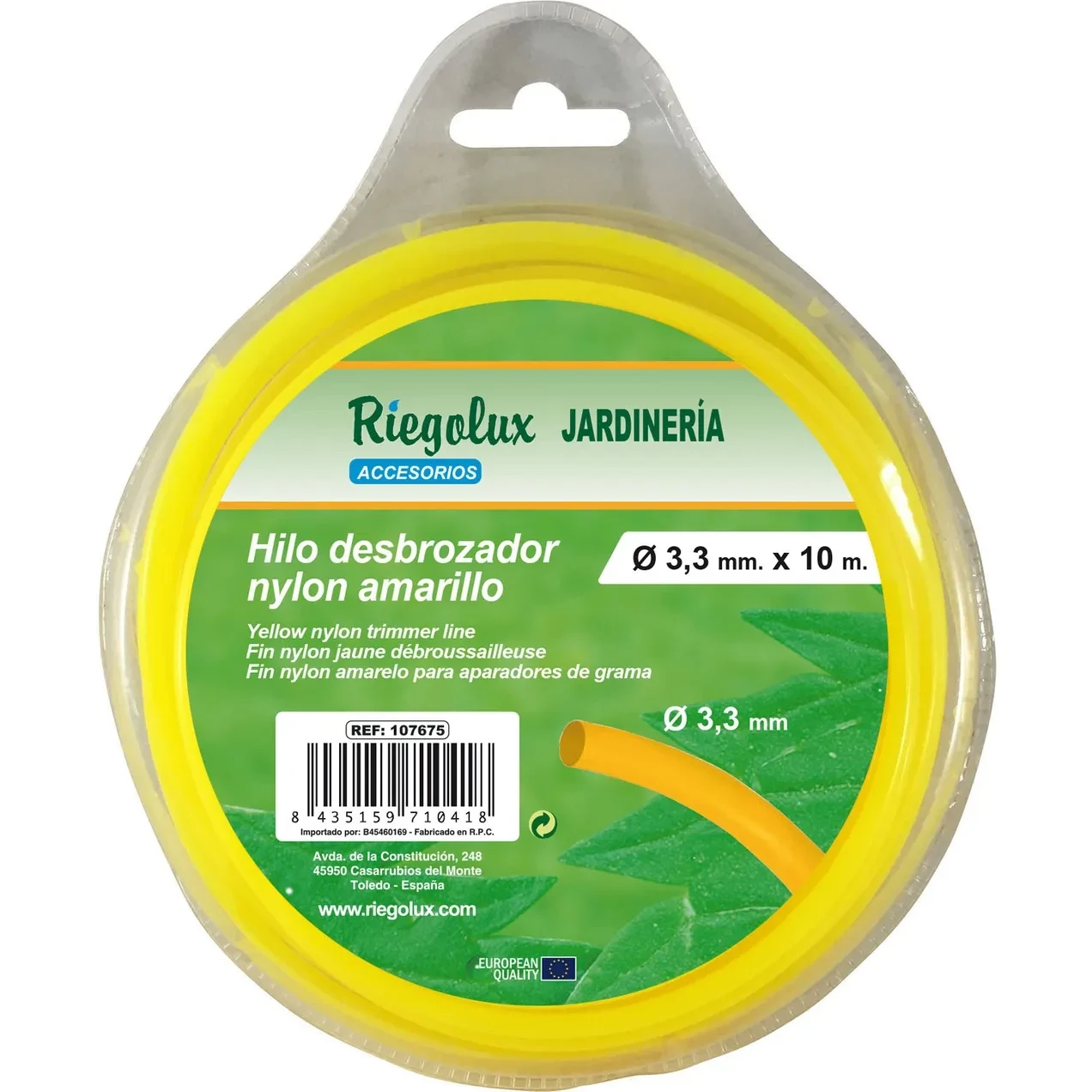 Imagen de RGX HILO DESBROZADORA NYLON RED.3,3MMX 10M AMARIL RGX HILO DESBROZADORA NYLON RED.3,3MMX 10M AMARIL