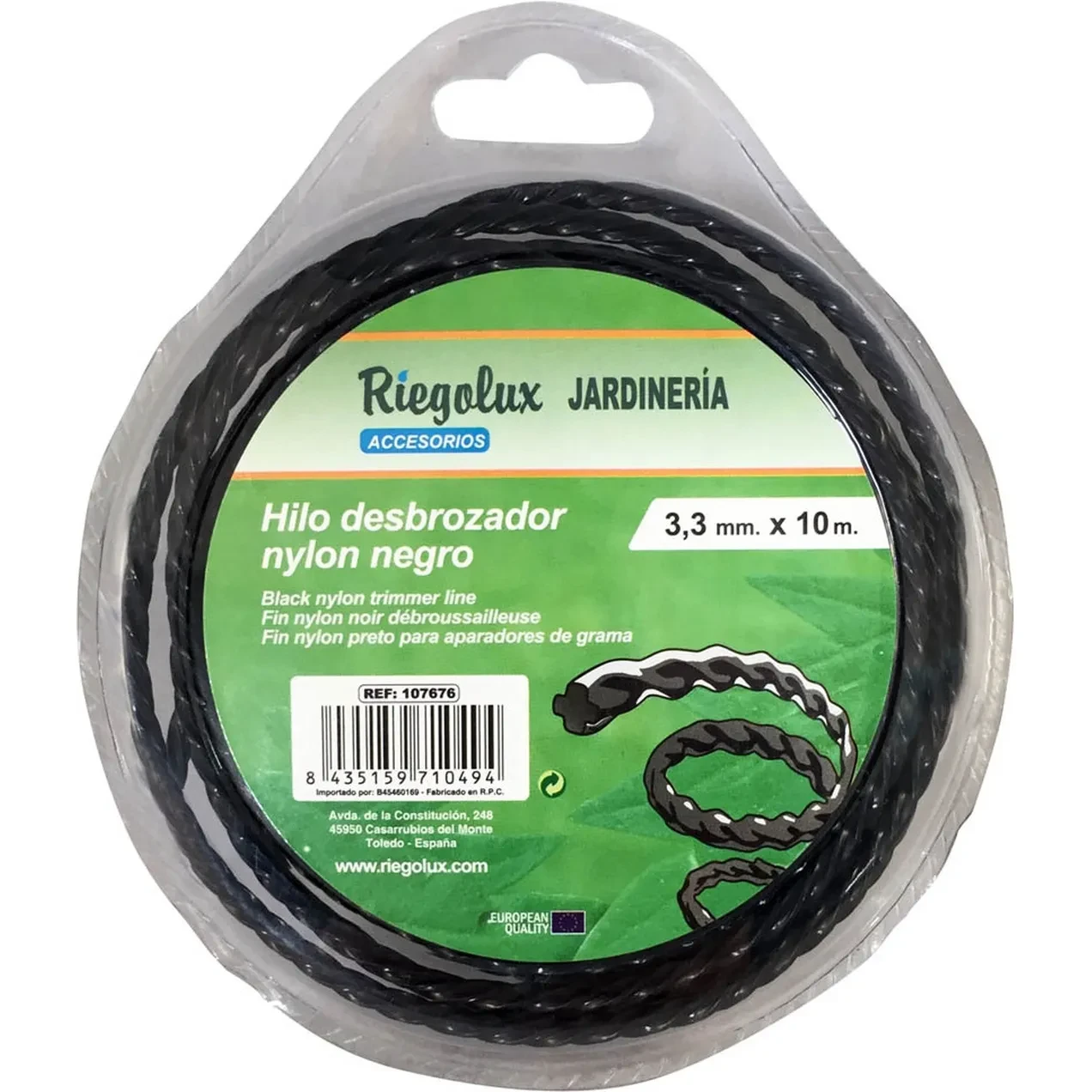 Picture of RGX HILO DESBROZADORA NYLON HELIC.3,3MMX 10M NEGR HILO JARD DESBROZADOR 3,3MM RIEGOLUX 10