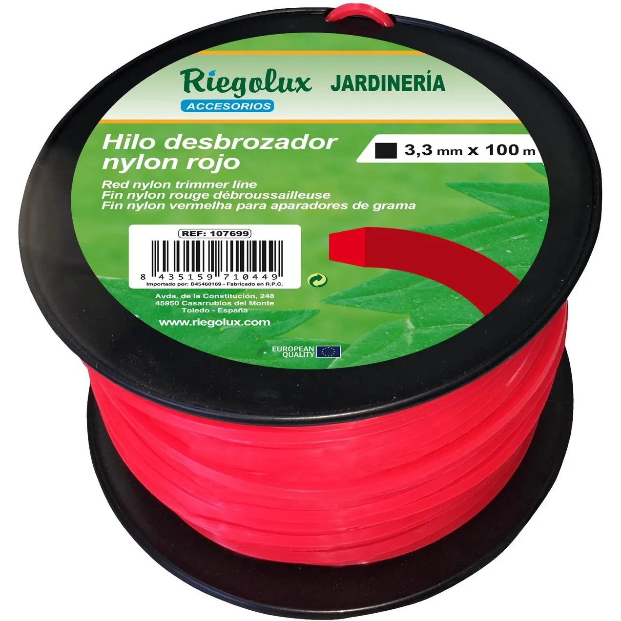 Imagen de RGX HILO DESBROZADORA NYLON CUADRADO 3,3MM X 100M RGX HILO DESBROZADORA NYLON CUADRADO 3,3MM X 100M