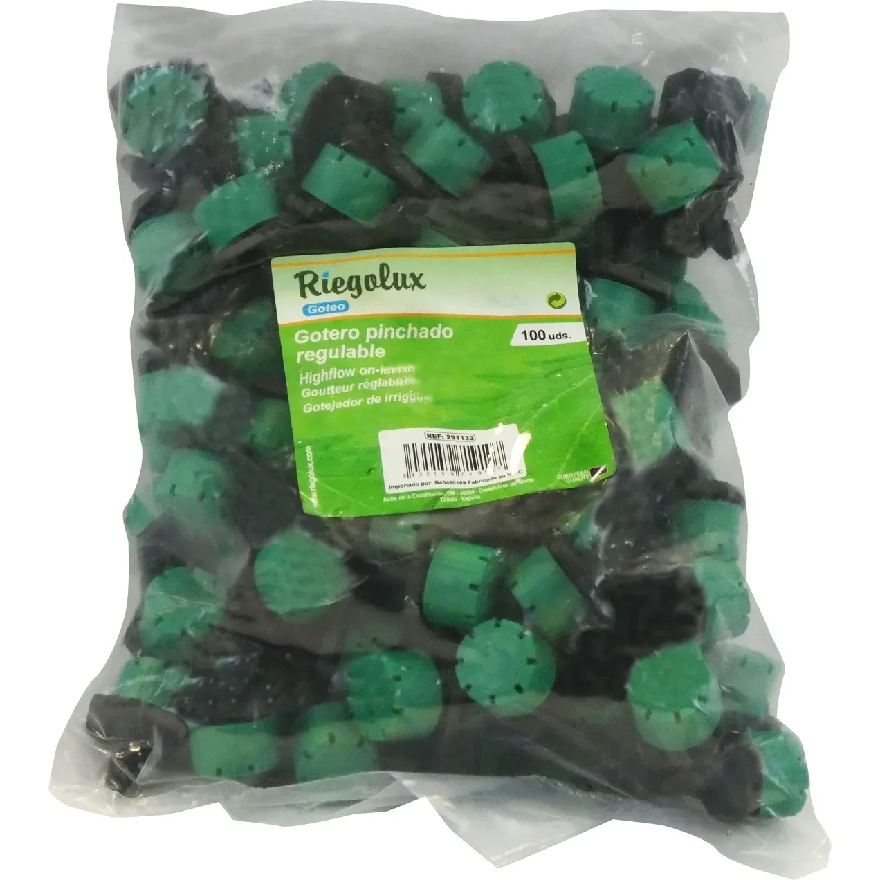 Imagen de RGX GOTEO GOTERO PINCHADO REGULABLE BOLSA 100 UD RGX GO GOTERO PINCHADO REGULABLE BOLSA 100 UD