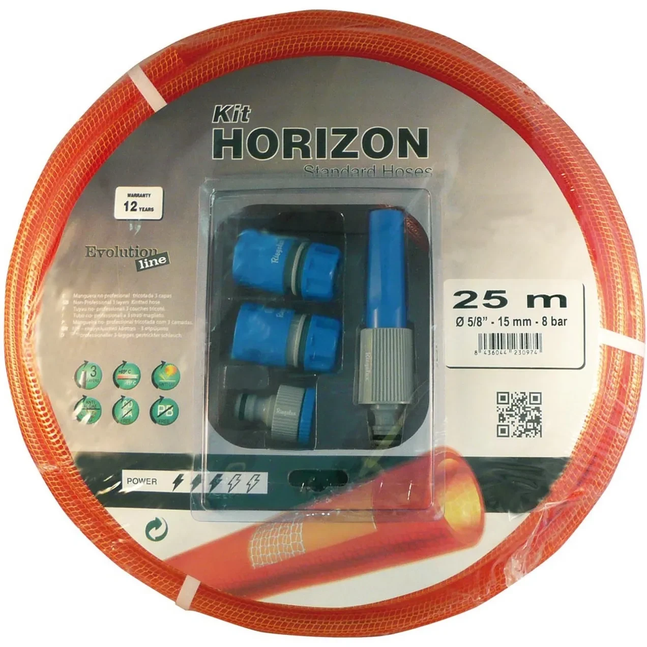 Imagen de RGX KIT MANGUERA HORIZON TRICOTADA ROJA 15X10MTS RGX KIT MANGUERA HORIZON TRICOTADA ROJA 15X10MTS