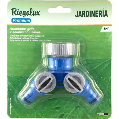Imagen de RGX ADAPTADOR GRIFO HEMBRA 3/4"  2 SAL.C/LL BLIST RGX ADAPTADOR GRIFO HEMBRA 3/4"2 SAL.C/LL BLIST