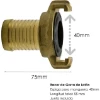 Imagen de RGX LATON RACOR EMPALME MANGUERA 40 MM RGX LATON RACOR EMPALME MANGUERA 40 MM