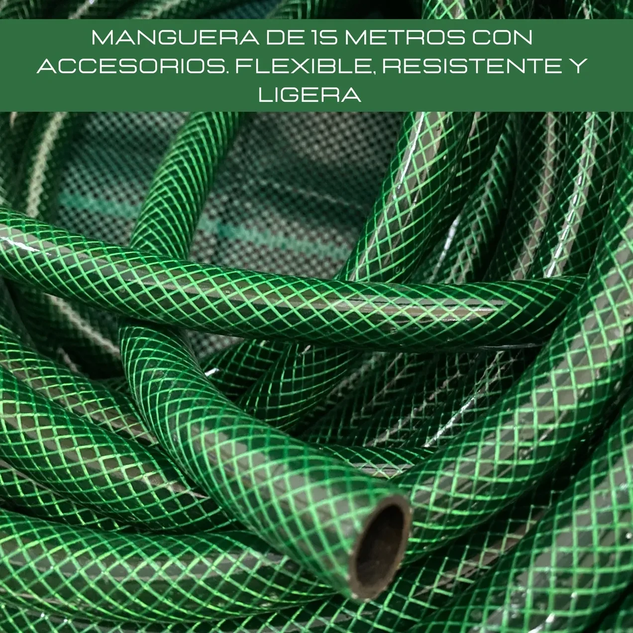 Imagen de RGX KIT MANGUERA BATTERIE 15 MT VERDE C/ACC. RGX KIT MANGUERA BATTERIE 15 MT VERDE C/ACC.