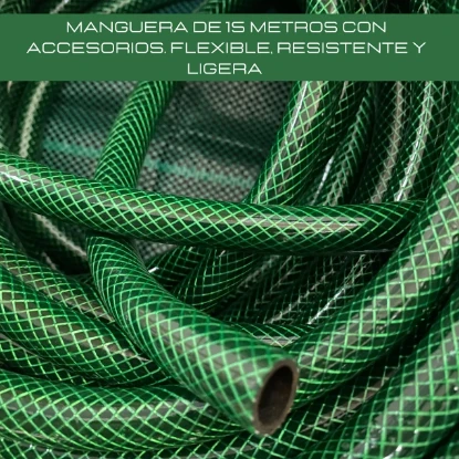 Imagen de RGX KIT MANGUERA BATTERIE 15 MT VERDE C/ACC. RGX KIT MANGUERA BATTERIE 15 MT VERDE C/ACC.