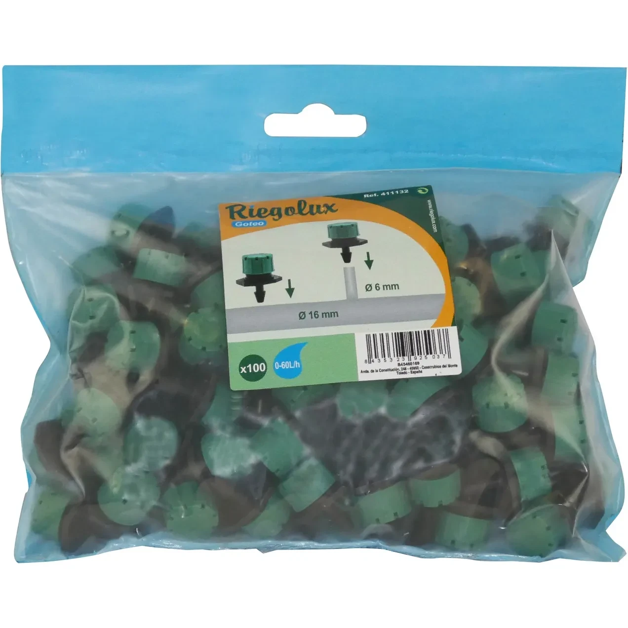 Imagen de RGX GO GOTERO PINCHADO REGULABLE BOLSA/C 100 UD RGX GO GOTERO PINCHADO REGULABLE BOLSA/C 100 UD