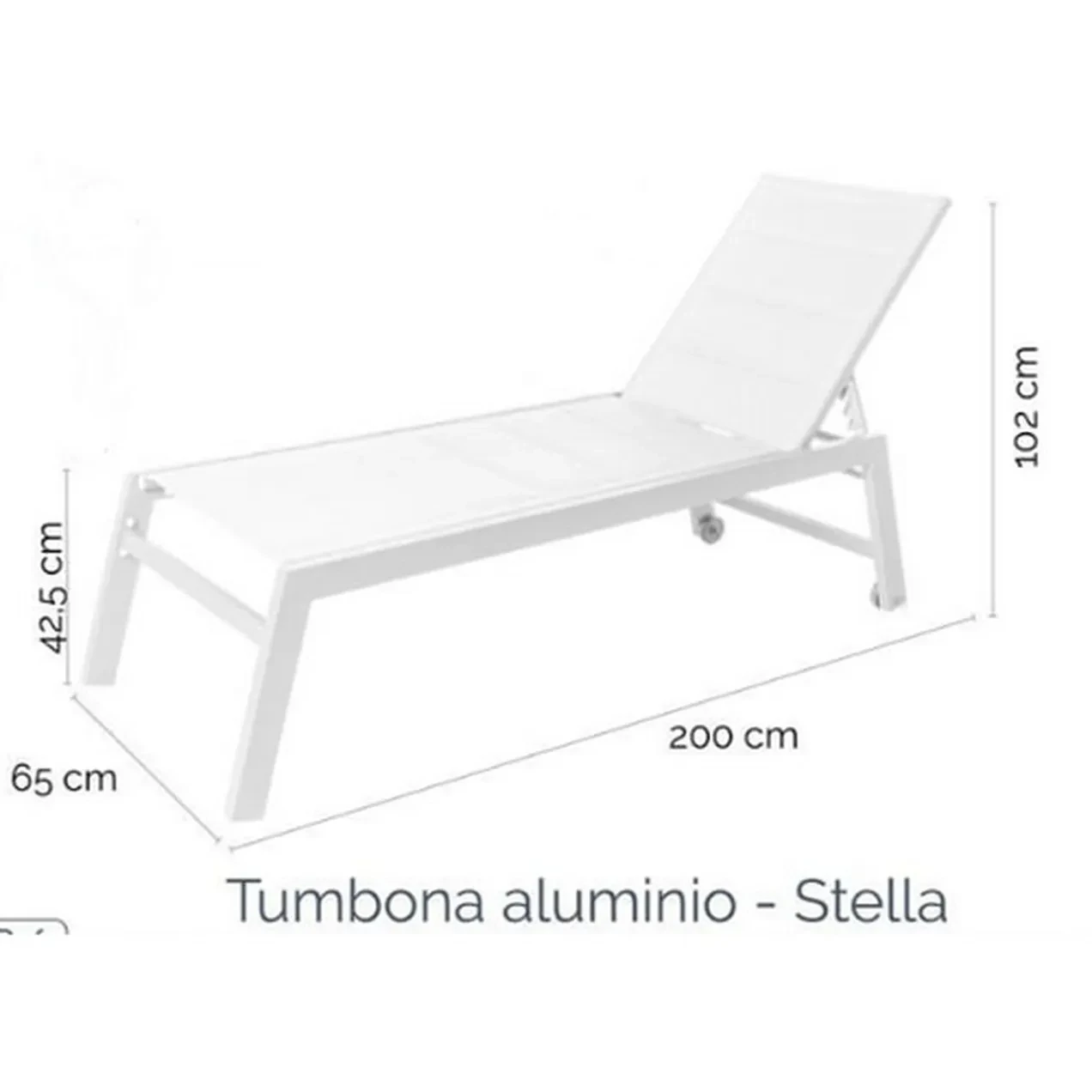 Imagen de TUMBONA JARD 200 X 65 X 42,50 CM STEL