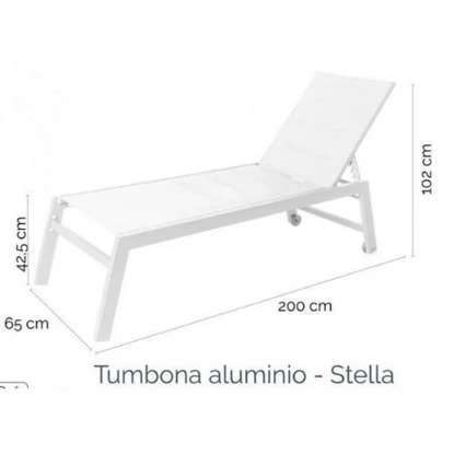 Imagen de TUMBONA JARD 200 X 65 X 42,50 CM STEL