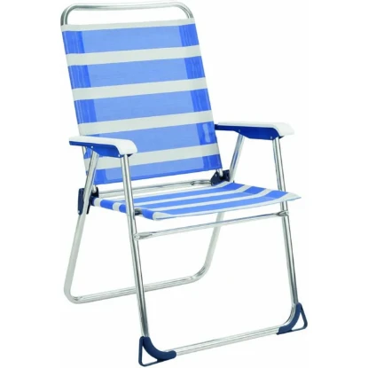 Imagen de SILLON PLAYA FIJO AZUL/BLANCO