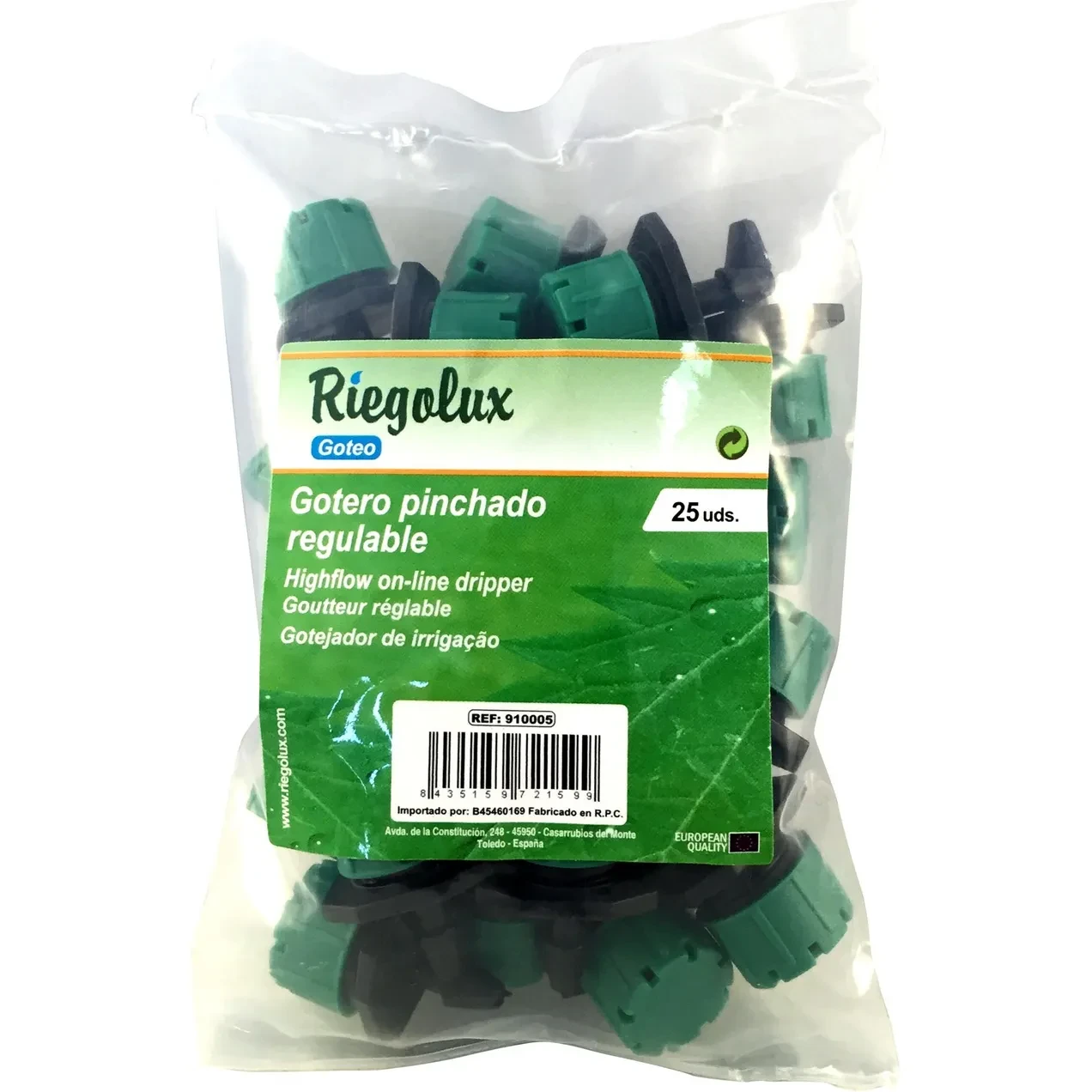 Imagen de RGX GOTEO GOTERO PINCHADO REGULABLE BOLSA/C 25 UD RGX GO GOTERO PINCHADO REGULABLE BOLSA/C 25 UD