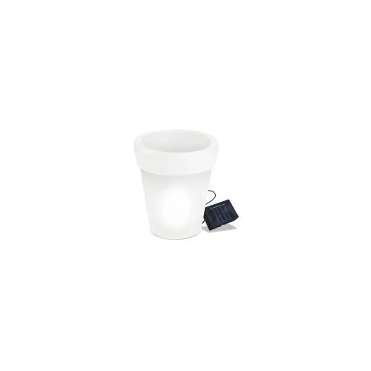 Imagen de MACETA SOLAR H19,5CM PP BLANCO