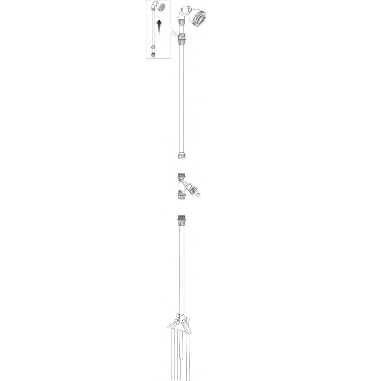 Imagen de RGX DUCHA CON TRIPODE 3 SECCIONES 225 CM. RGX DUCHA CON TRIPODE 3 SECCIONES 225 CM.
