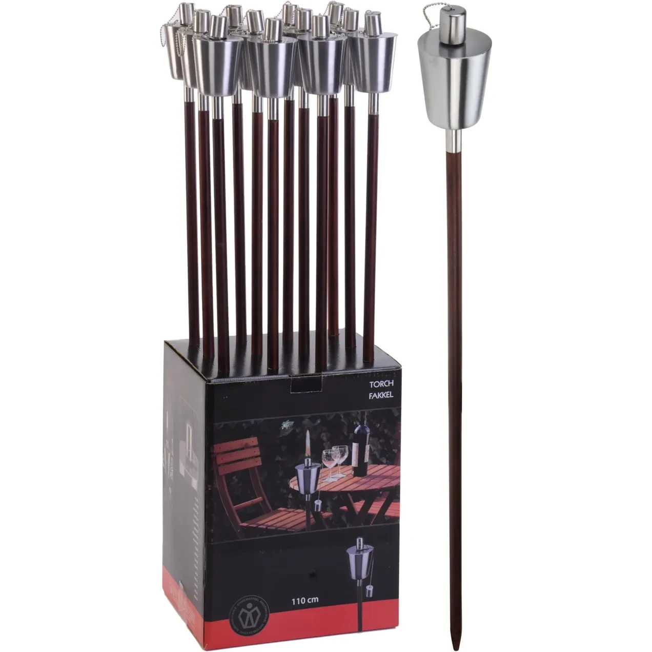 Imagen de ANTORCHA ACERO INX 110 CM