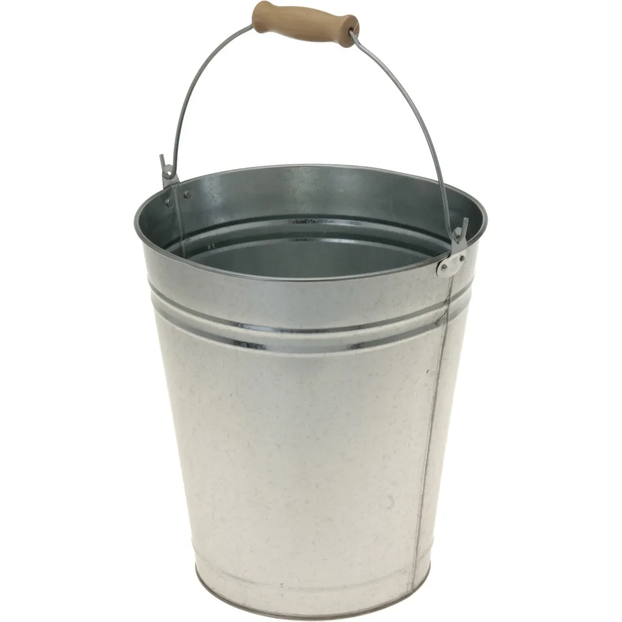Imagen de CUBO GALVANIZADO ASA MADERA 10