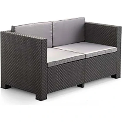 Imagen de SOFA 2 PLAZAS RATAN RESINA DIV