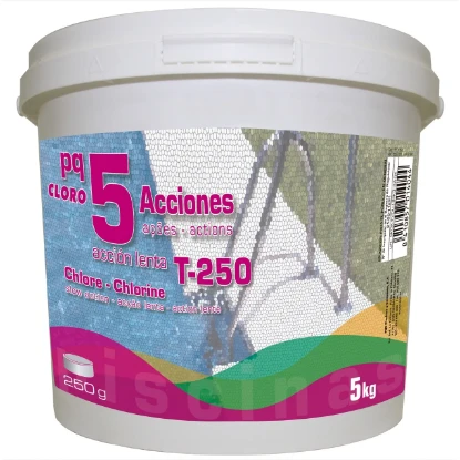 Imagen de PQ CLORO 5 ACCIONES B 5 KGS (TABLETAS 250 GRS)
