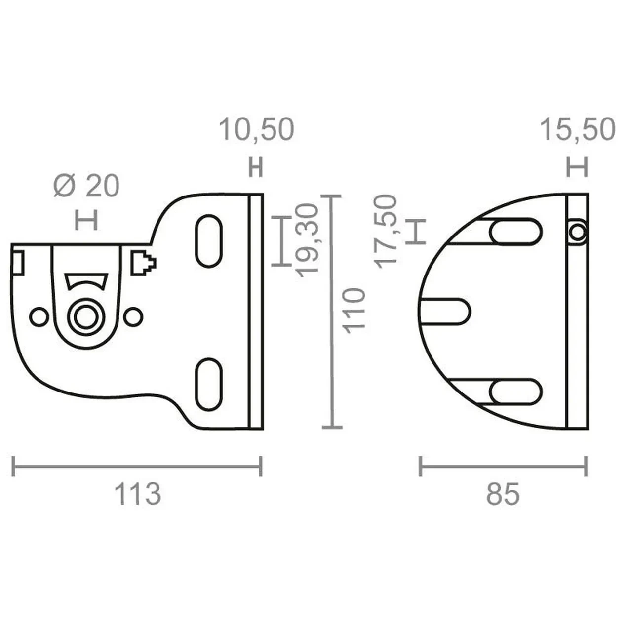 Imagen de SOPORTE EJE TOLDO 113x85x110MM