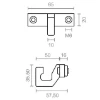 Imagen de GANCHO FINAL TOLDO 65x57,5x35,