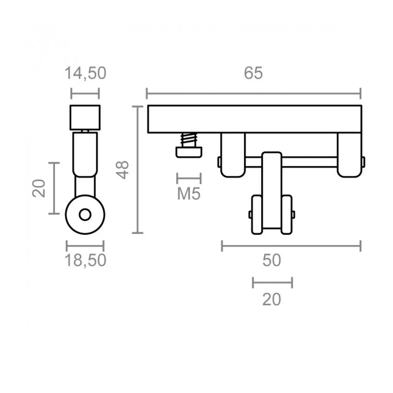 Imagen de POLEA PERGOLA 48X65x18,5MM TLD