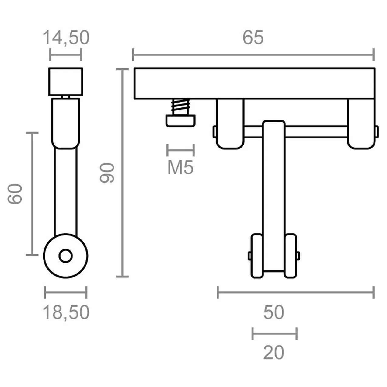 Imagen de POLEA PERGOLA 90X65x18,5MM TLD