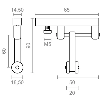 Imagen de POLEA PERGOLA 90X65x18,5MM TLD