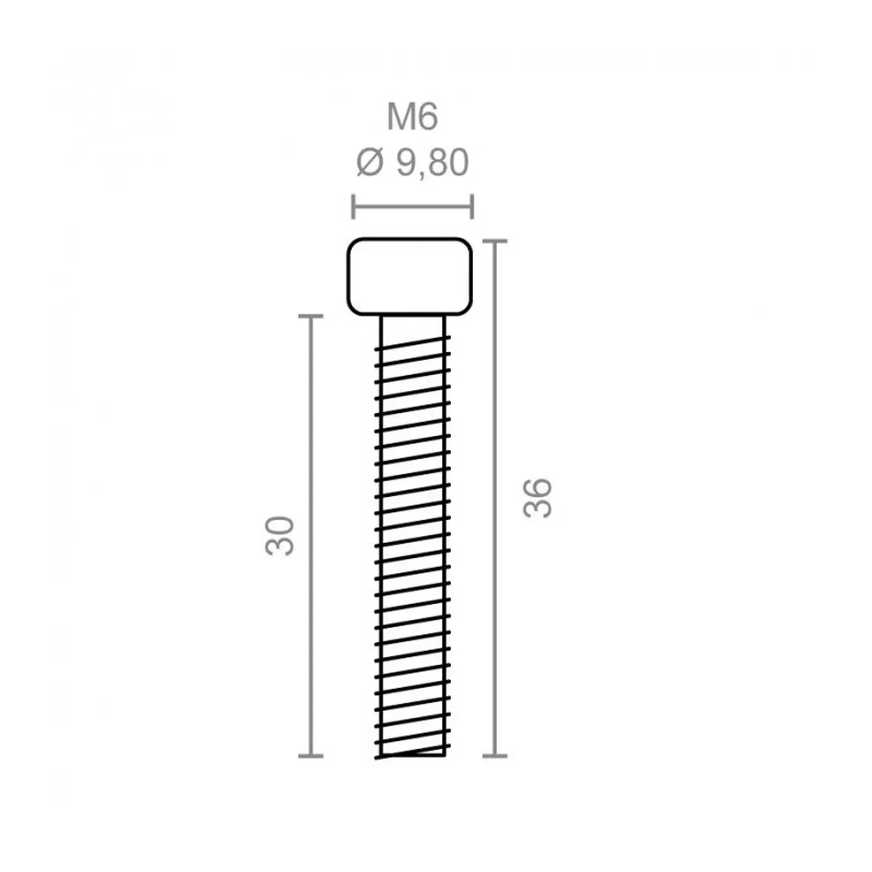 Imagen de TORNILLO TOLDO 9,8x9,8x36MM TL