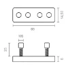 Imagen de REGLETA PLETINA TOLDO 65x14,5x
