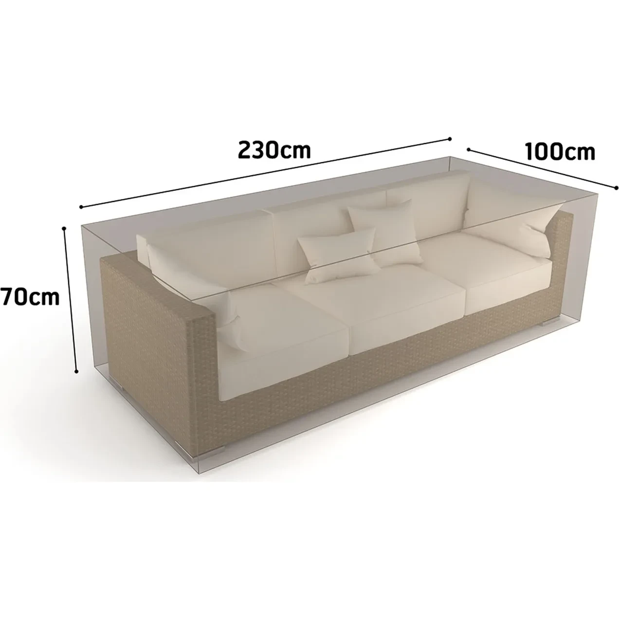 Imagen de FUNDA SOFA 3 PLAZAS VISON 230X