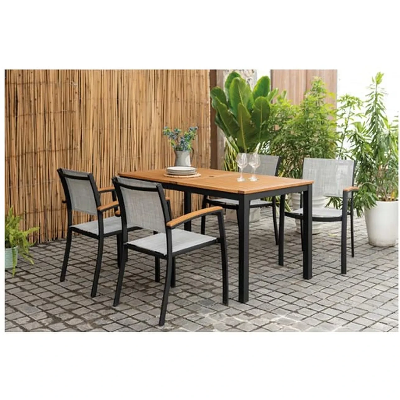 Imagen de SILLON ALUMINIO TEXTILENE GRIS