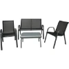 Imagen de CONJUNTO CAFE ACERO TEXTILENE