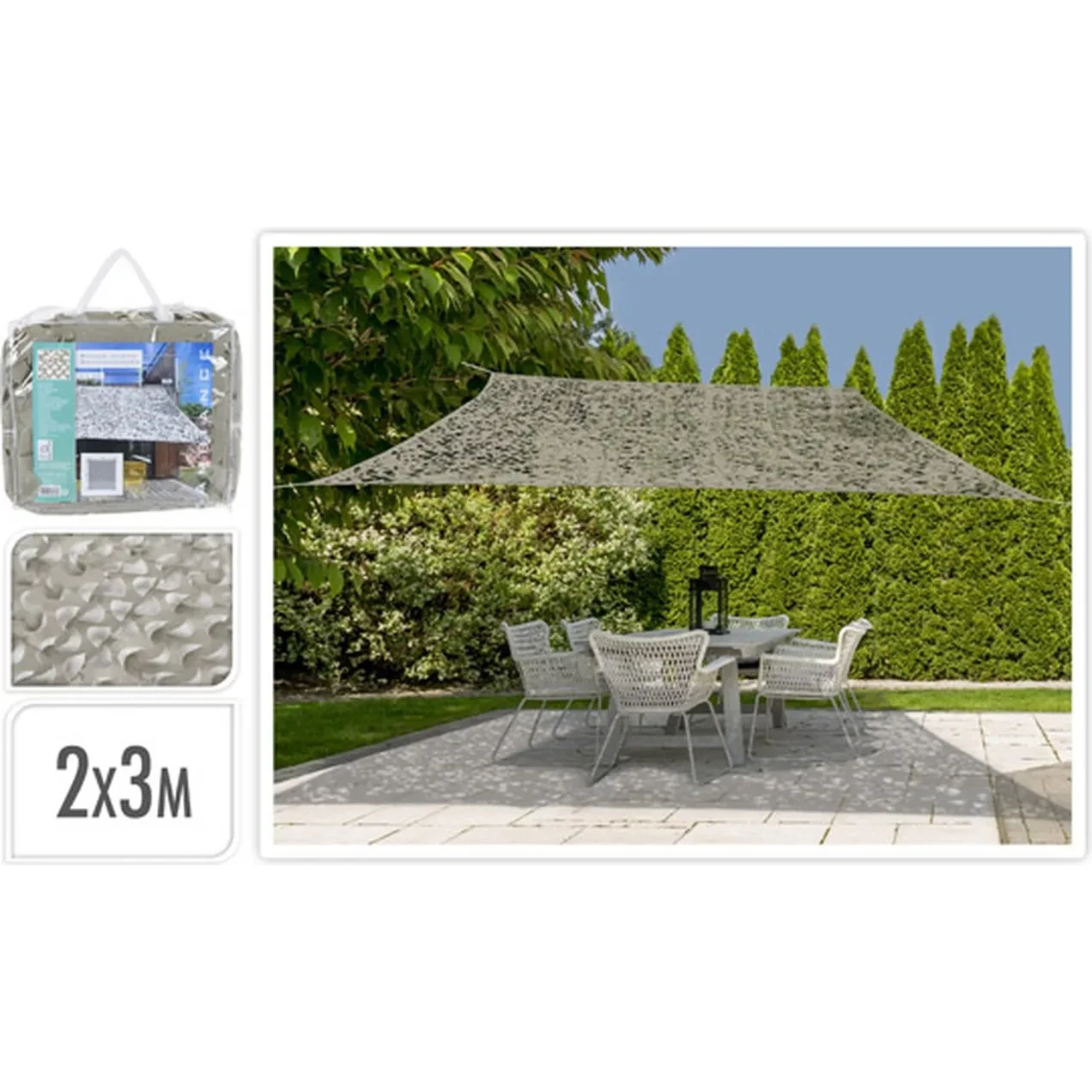 Imagen de TOLDO VELA RECTANGULAR 2X3M CA