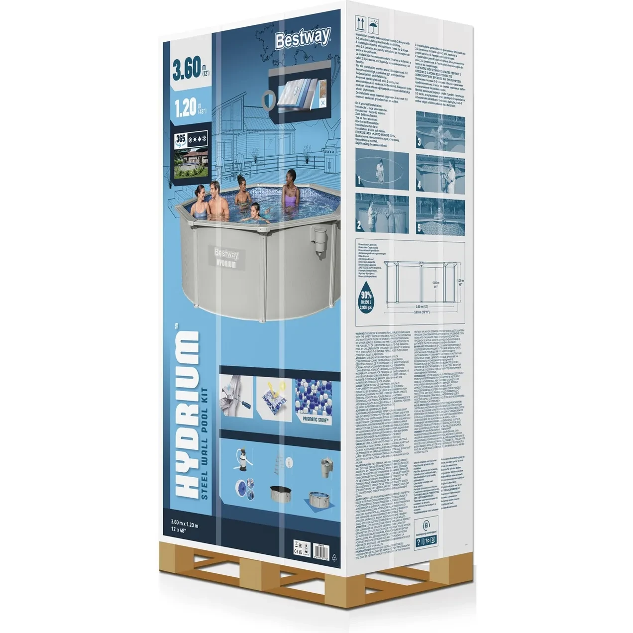 Imagen de PISCINA CHAPA 360X120CM HYDRIU