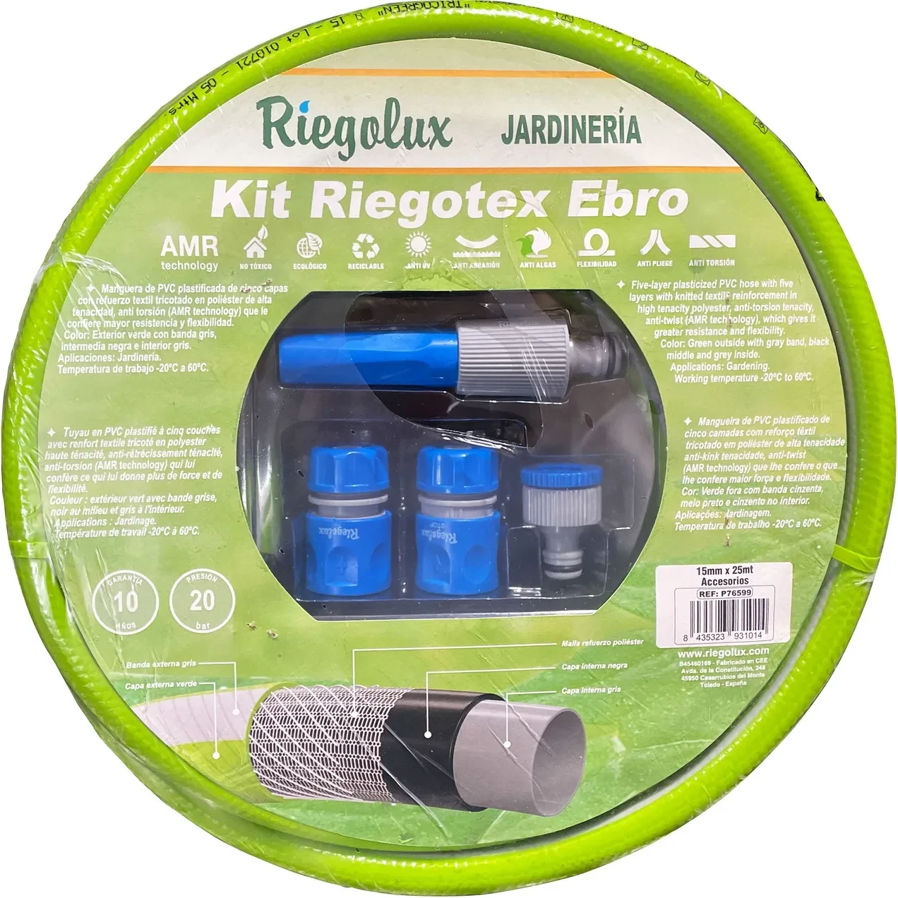 Picture of RGX KIT RIEGOTEX  EBRO 25 METROS DIAMETRO 15 RGX KIT RIEGOTEX  EBRO 25 METROS DIAMETRO 15