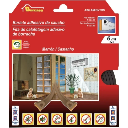 Imagen de BR BURLETE CAUCHO P 6MT MARRON BR BURLETE CAUCHO P 6MT MARRON