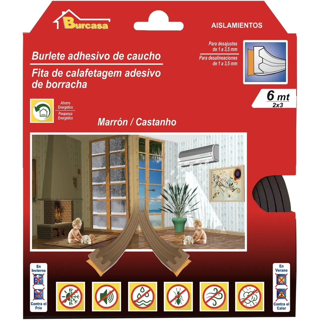 Imagen de BR BURLETE CAUCHO E 6MT MARRON BR BURLETE CAUCHO E 6MT MARRON