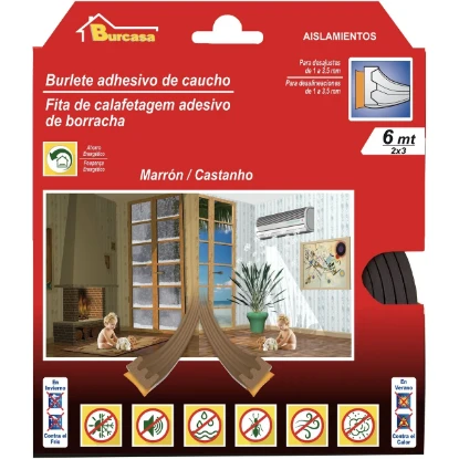 Imagen de BR BURLETE CAUCHO E 6MT MARRON BR BURLETE CAUCHO E 6MT MARRON