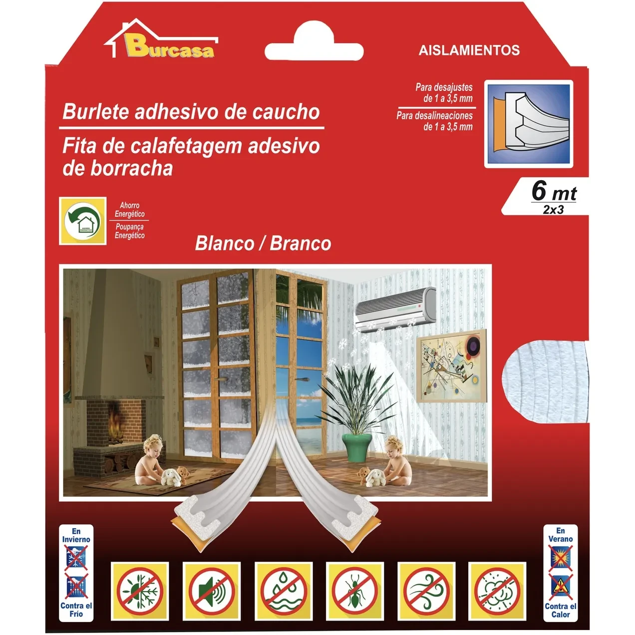 Imagen de BR BURLETE CAUCHO E 6MT BLANCO BR BURLETE CAUCHO E 6MT BLANCO