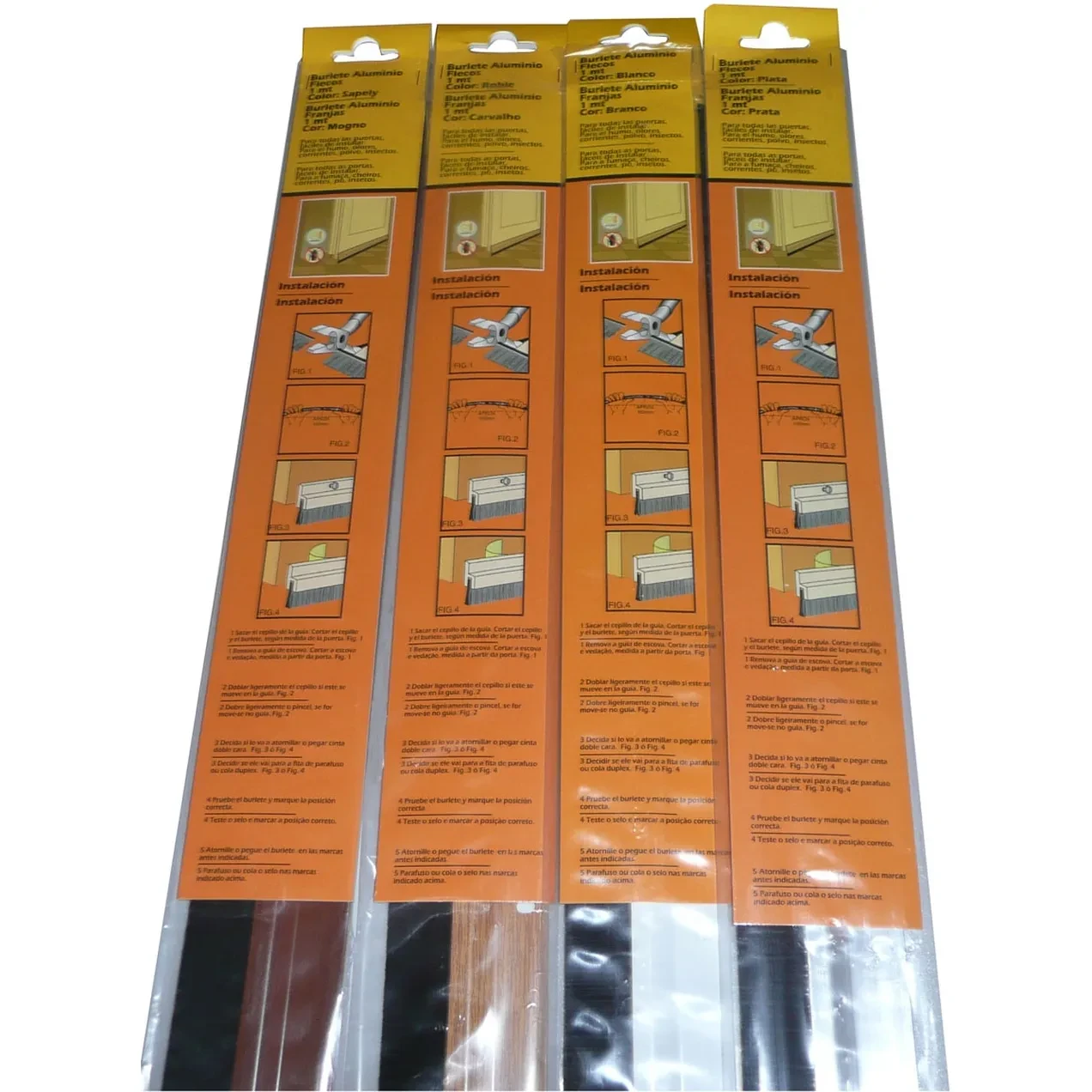 Imagen de RTMD BURLETE ALUMINIO FLECOS 1 M PLATA