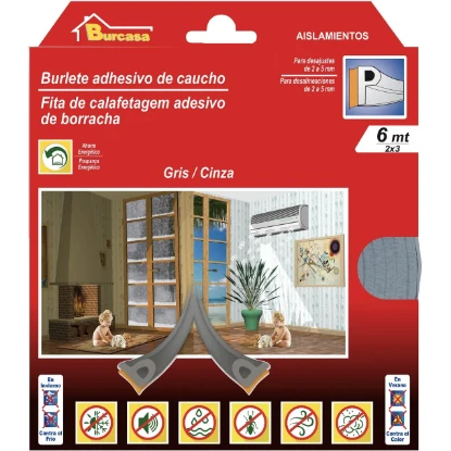 Imagen de BR BURLETE CAUCHO P 6MT GRIS BR BURLETE CAUCHO P 6MT GRIS