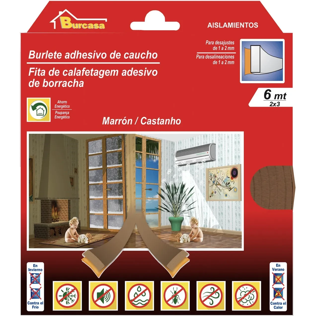 Imagen de BR BURLETE CAUCHO I 6MT MARRON BR BURLETE CAUCHO I 6MT MARRON