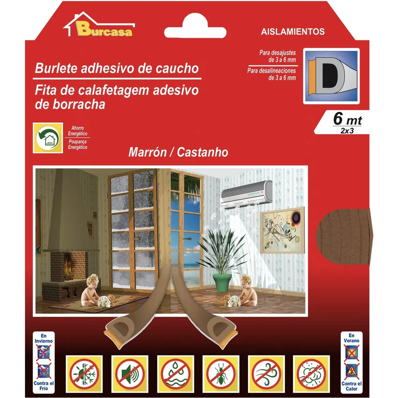 Imagen de BR BURLETE CAUCHO D 6MT MARRON BR BURLETE CAUCHO D 6MT MARRON
