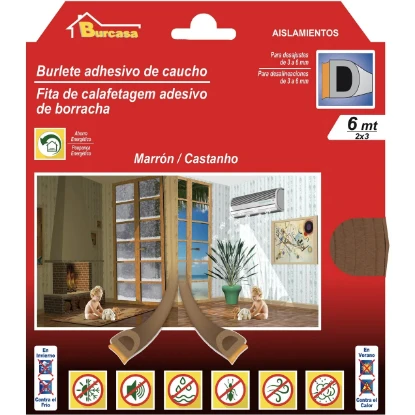 Imagen de BR BURLETE CAUCHO D 6MT MARRON BR BURLETE CAUCHO D 6MT MARRON