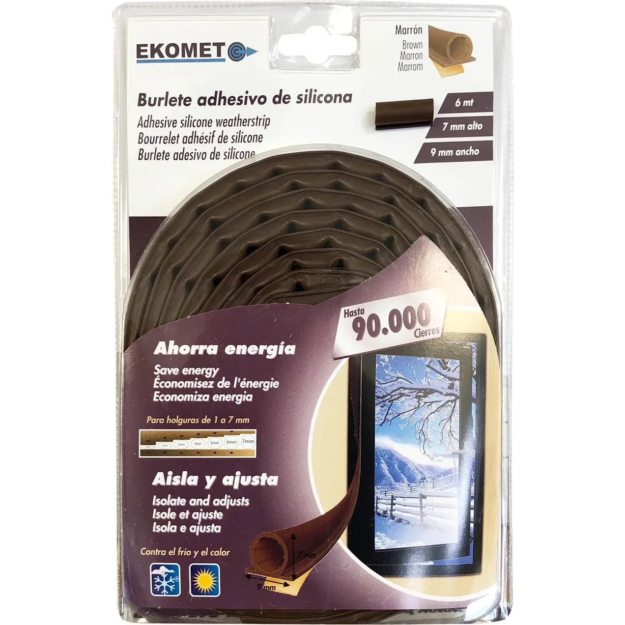 Imagen de EKO BURLETE SILICONA 6M. MARRON