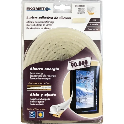 Imagen de EKO BURLETE SILICONA 6M. TRANSPARENTE
